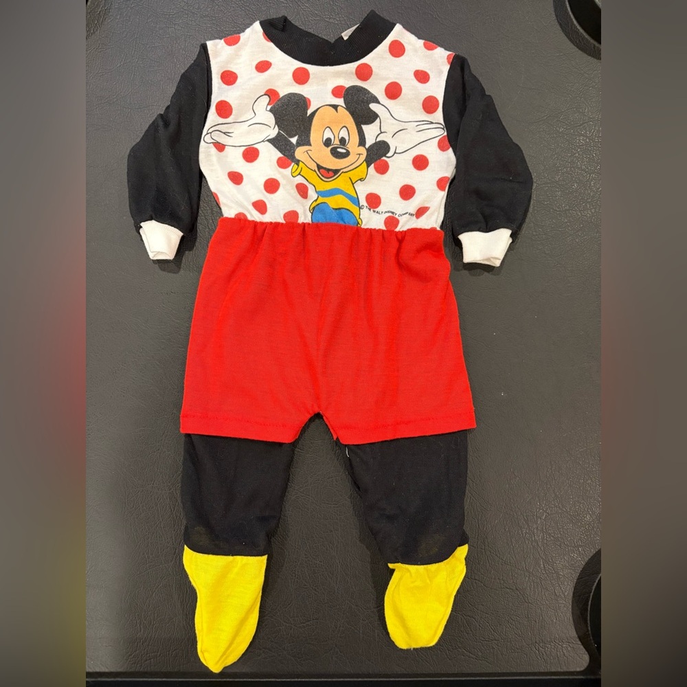 Vintage Mickey Mouse Walt Disney Jog Togs Infant One Piece 14-18 Lb Sz M